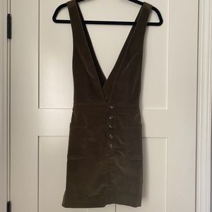 Free People Olive Corduroy Dress